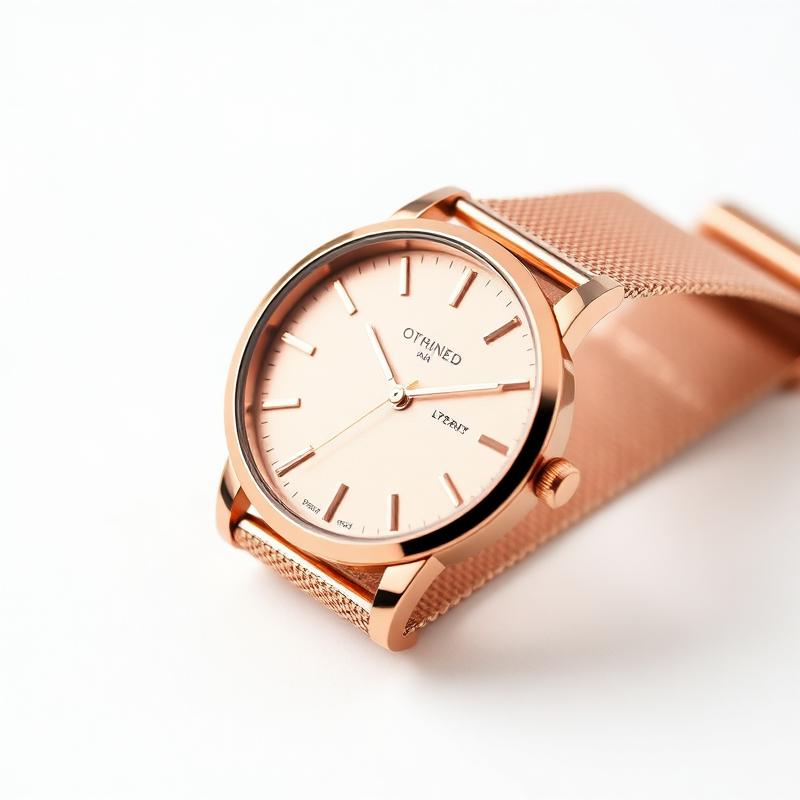 Rose Gold Mesh Wristwatch